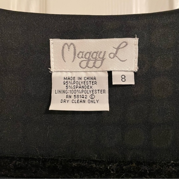 *DONATED* Maggy L | V-Neck Dress | Green Black Blue Sq Print - Picture 2 of 7